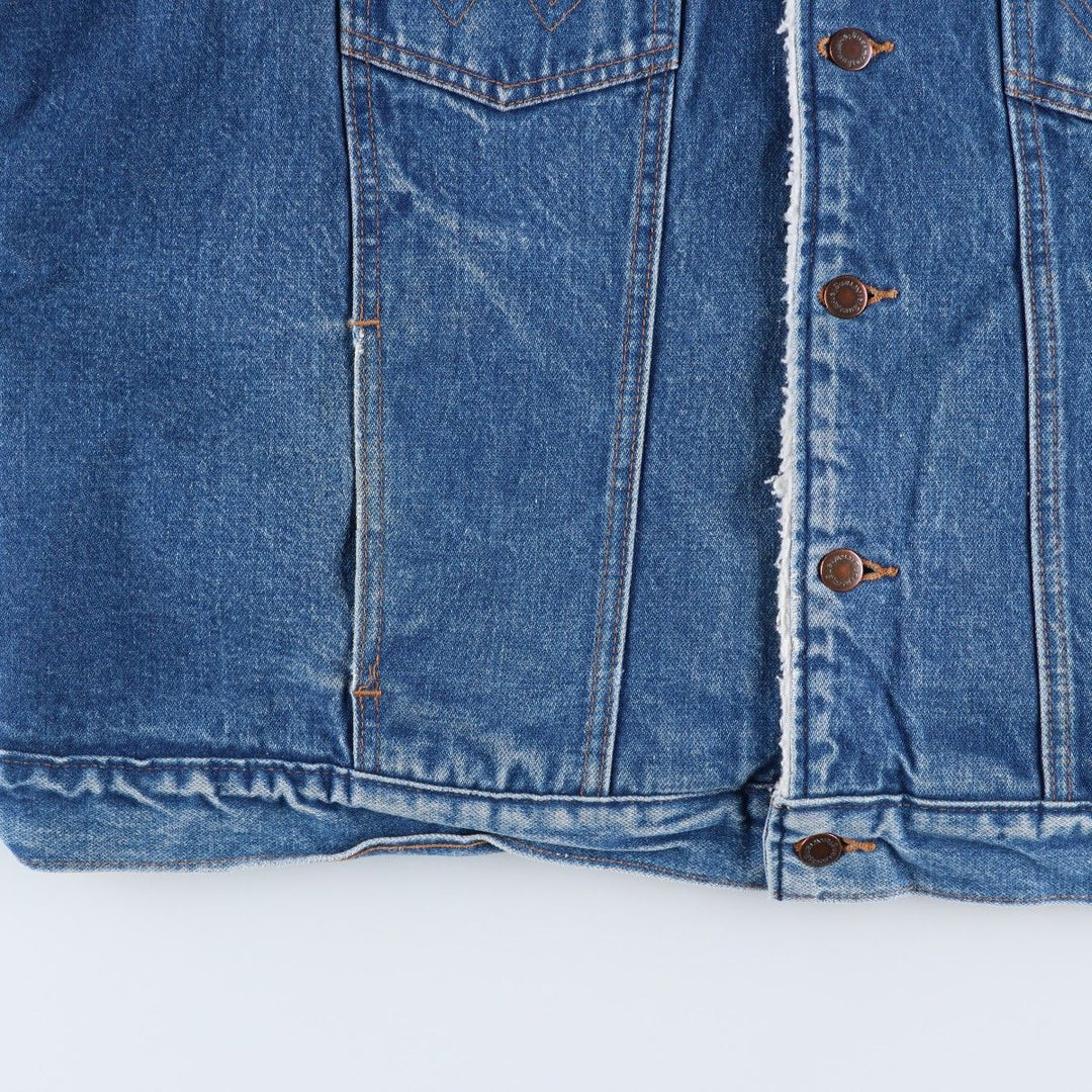 Wrangler Harley-Davidson Back Logo Denim Jacket, Made in USA, Men's Size L unclear blue type Vintage Second Hand