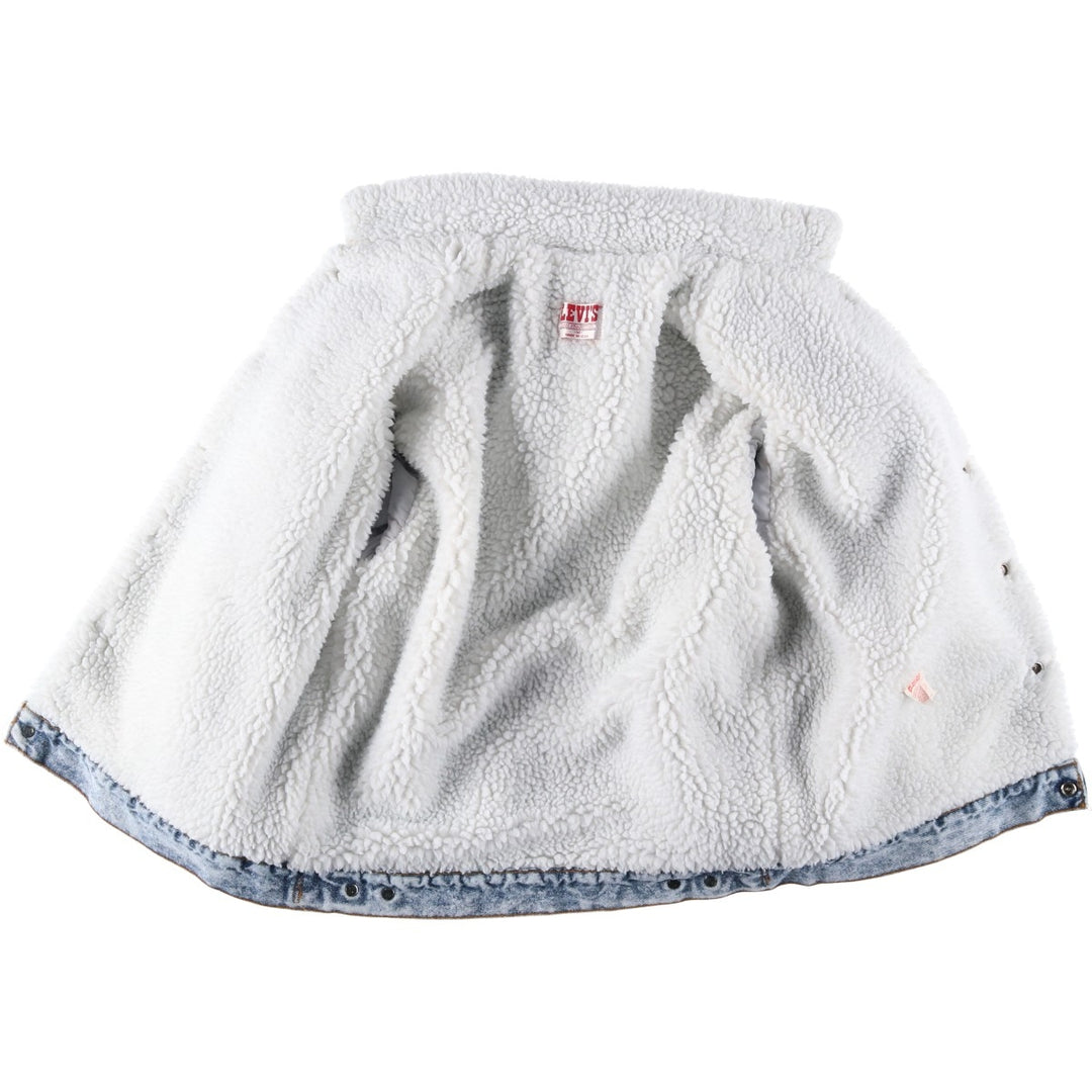 90'S Levi's 70609-0219 Padded Chemical Wash Denim Jacket, Made in USA, Men's Size Medium cotton blue type Vintage Second Hand