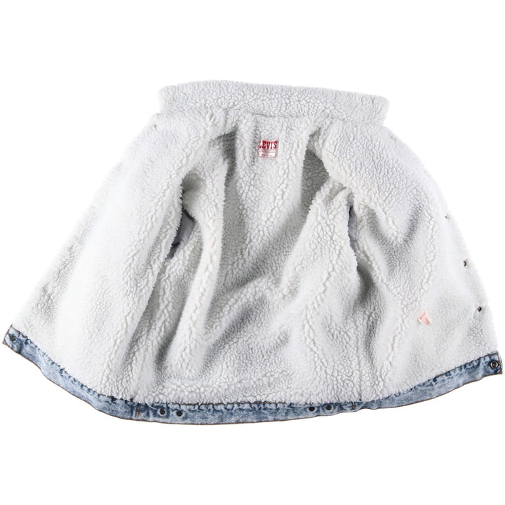 90'S Levi's 70609-0219 Padded Chemical Wash Denim Jacket, Made in USA, Men's Size Medium cotton blue type Vintage Second Hand