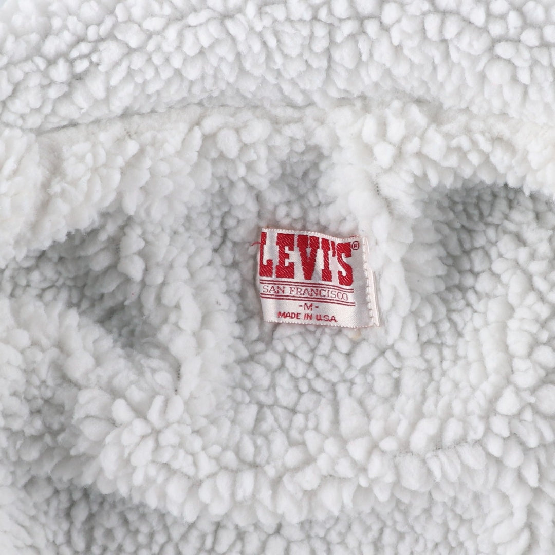 90'S Levi's 70609-0219 Padded Chemical Wash Denim Jacket, Made in USA, Men's Size Medium cotton blue type Vintage Second Hand