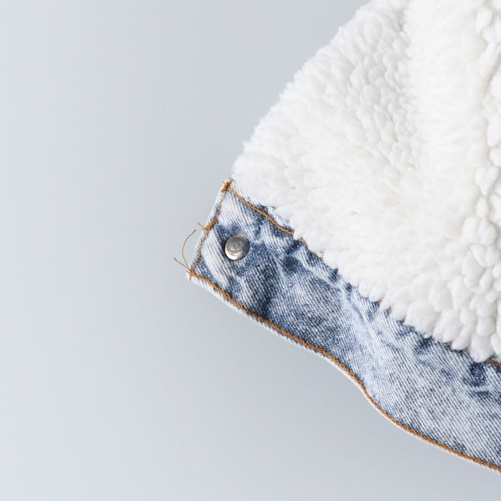 90'S Levi's 70609-0219 Padded Chemical Wash Denim Jacket, Made in USA, Men's Size Medium cotton blue type Vintage Second Hand