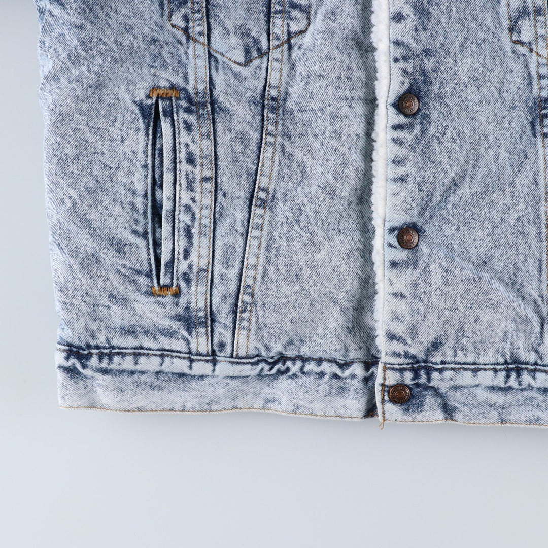 90'S Levi's 70609-0219 Padded Chemical Wash Denim Jacket, Made in USA, Men's Size Medium cotton blue type Vintage Second Hand