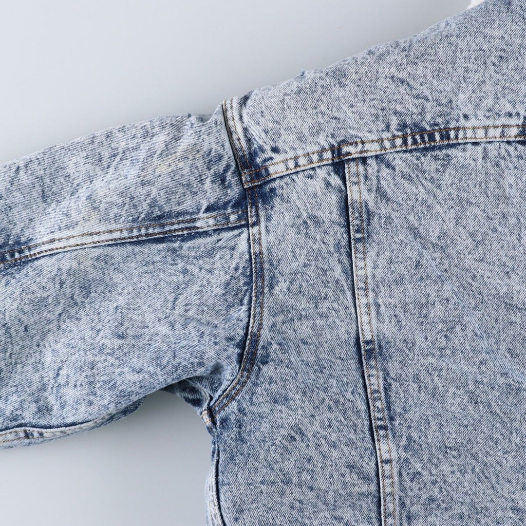 90'S Levi's 70609-0219 Padded Chemical Wash Denim Jacket, Made in USA, Men's Size Medium cotton blue type Vintage Second Hand