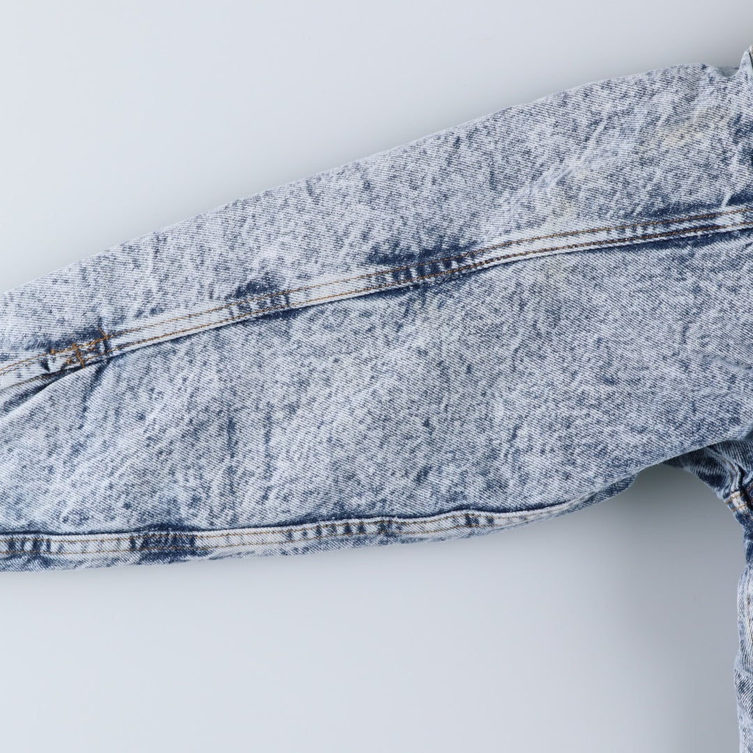 90'S Levi's 70609-0219 Padded Chemical Wash Denim Jacket, Made in USA, Men's Size Medium cotton blue type Vintage Second Hand