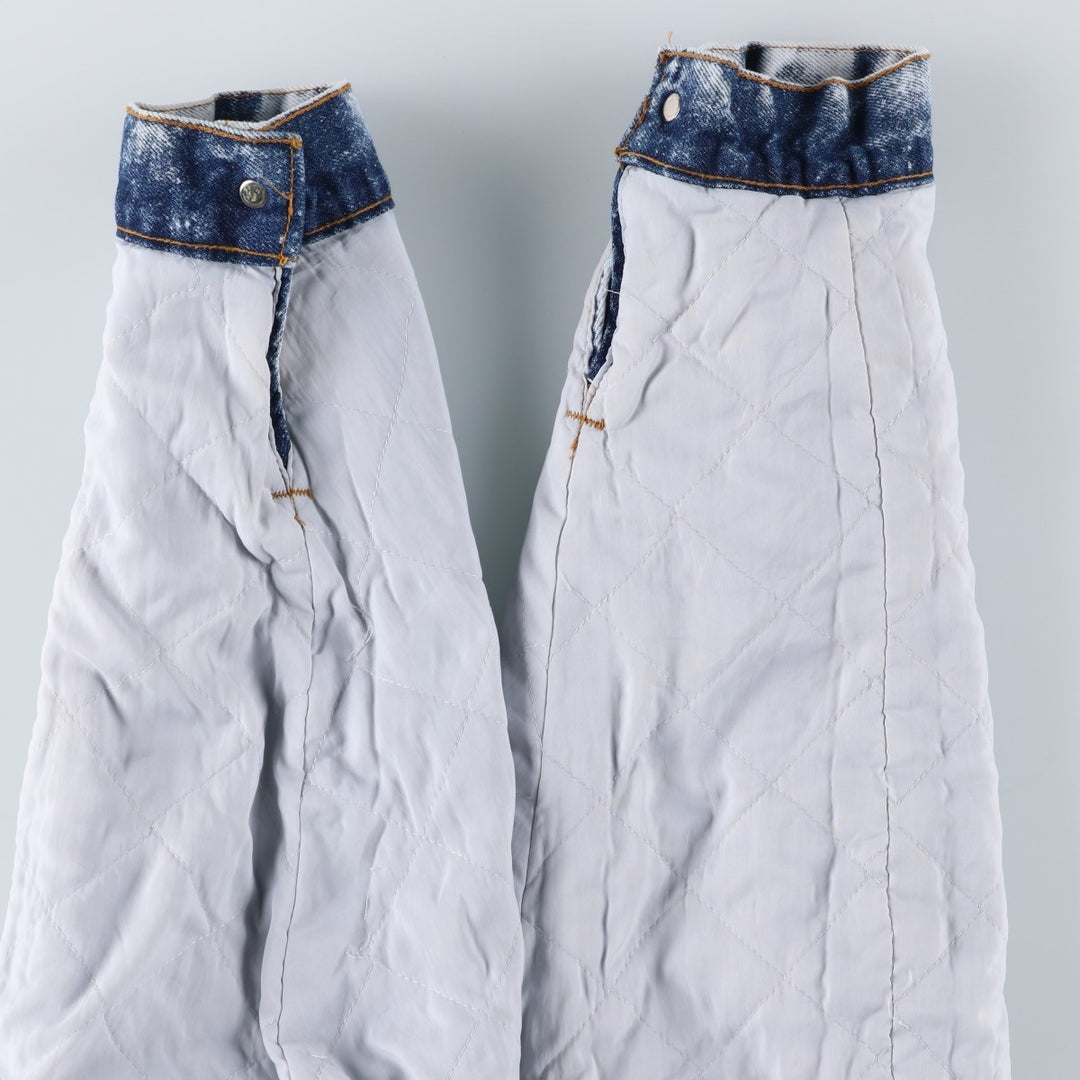 90'S Levi's 70609-0219 Padded Chemical Wash Denim Jacket, Made in USA, Men's Size Medium cotton blue type Vintage Second Hand