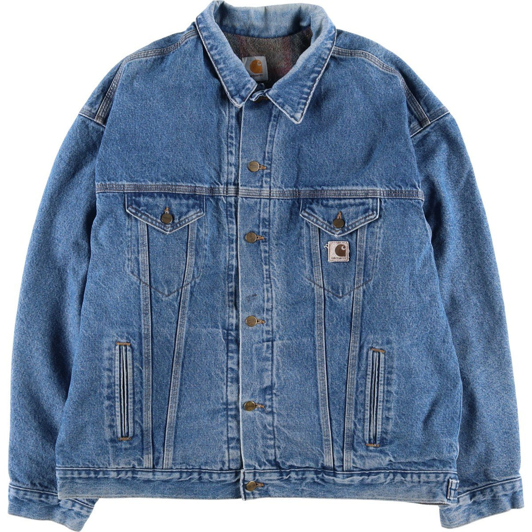 Carhartt padded denim jacket, men's size XXL unclear blue type Vintage Second Hand