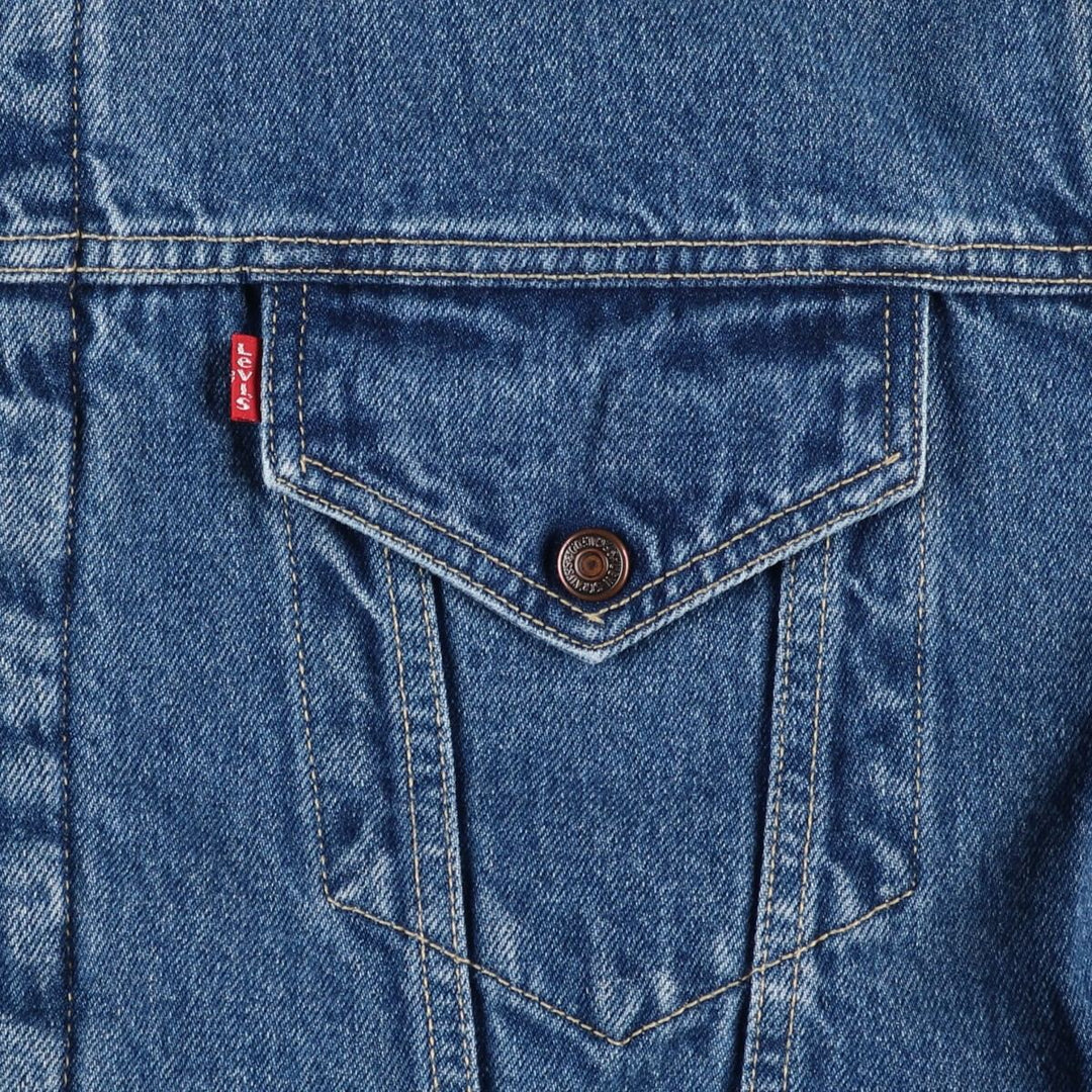 90'S Levi's 70603-0215 Padded Denim Jacket, Men's Size XL, Vintage cotton blue type Vintage Second Hand