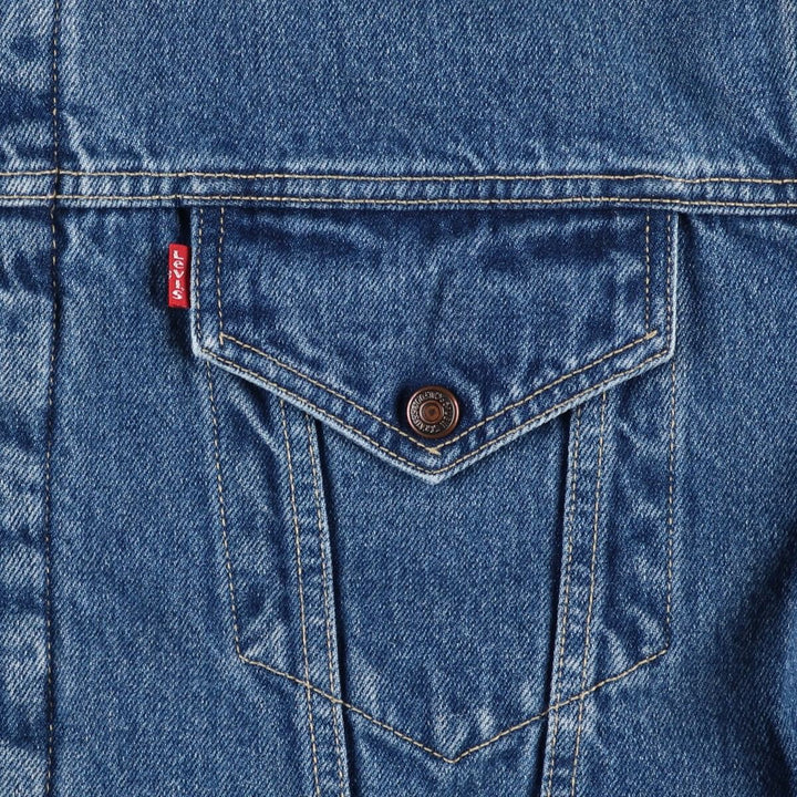 90'S Levi's 70603-0215 Padded Denim Jacket, Men's Size XL, Vintage cotton blue type Vintage Second Hand