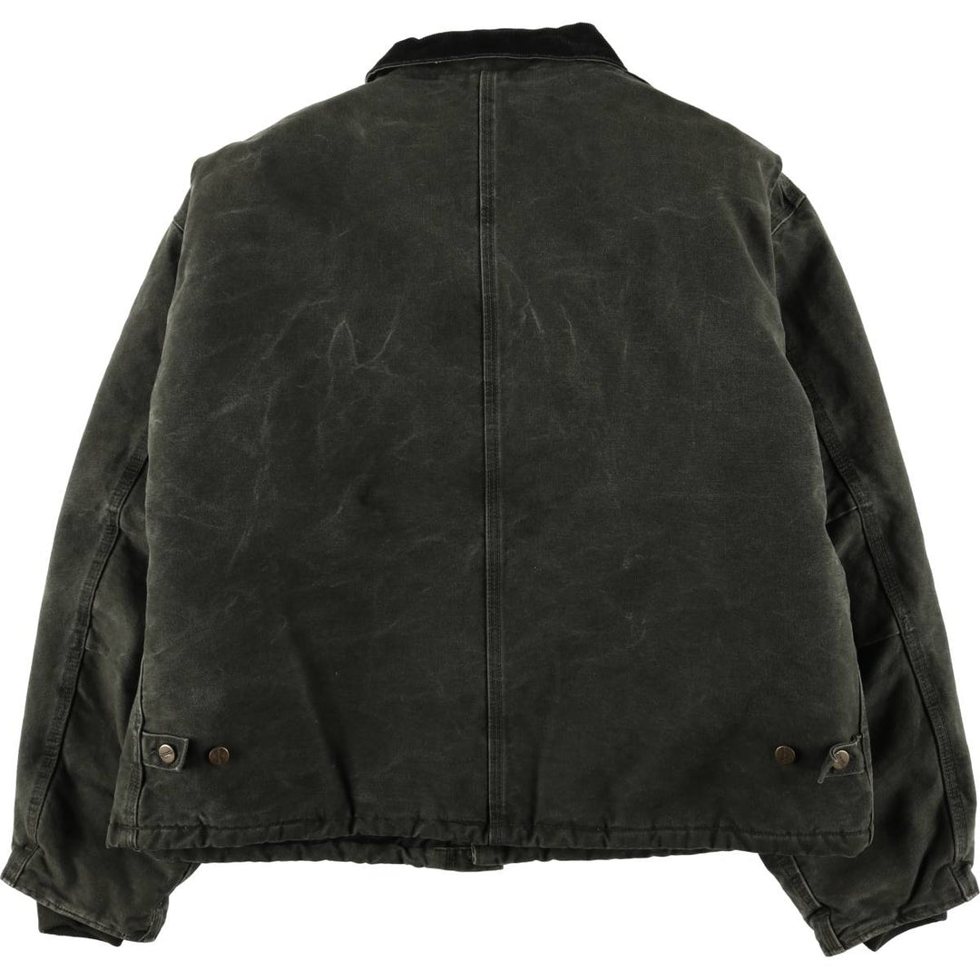 2000'S Carhartt Traditional Padded Duck Work Jacket, Men's XXL cotton Khaki type Vintage Second Hand