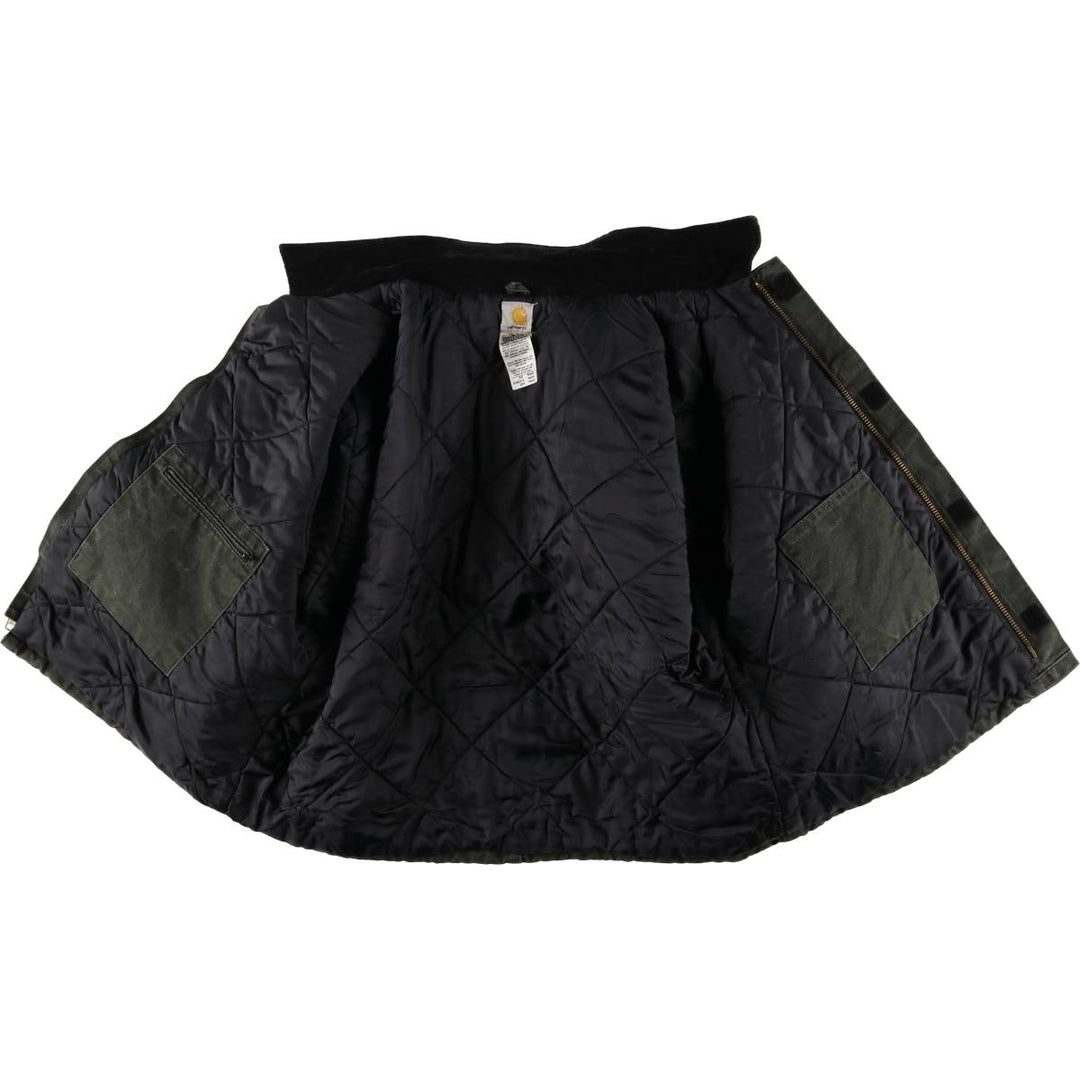 2000'S Carhartt Traditional Padded Duck Work Jacket, Men's XXL cotton Khaki type Vintage Second Hand