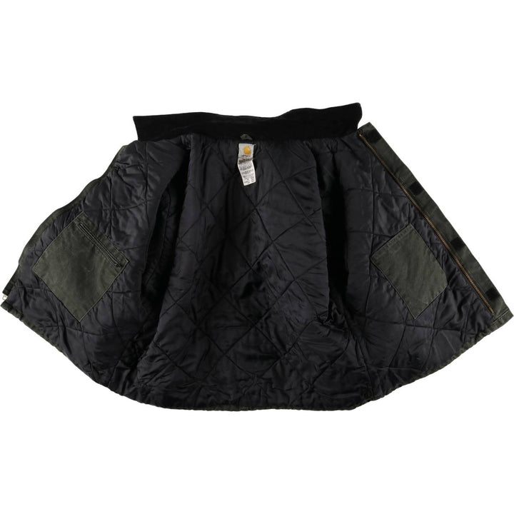 2000'S Carhartt Traditional Padded Duck Work Jacket, Men's XXL cotton Khaki type Vintage Second Hand