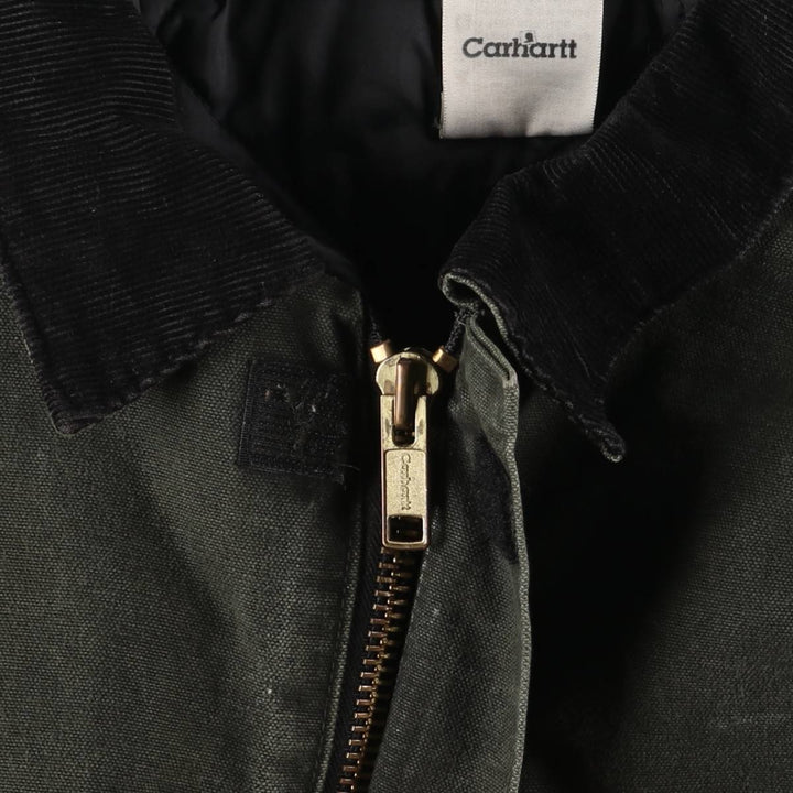 2000'S Carhartt Traditional Padded Duck Work Jacket, Men's XXL cotton Khaki type Vintage Second Hand