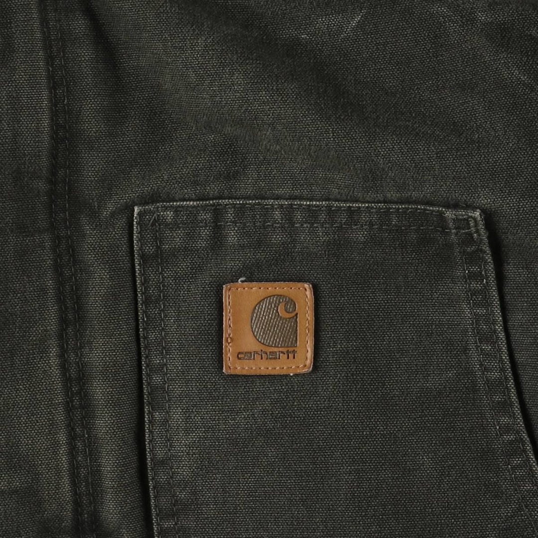 2000'S Carhartt Traditional Padded Duck Work Jacket, Men's XXL cotton Khaki type Vintage Second Hand