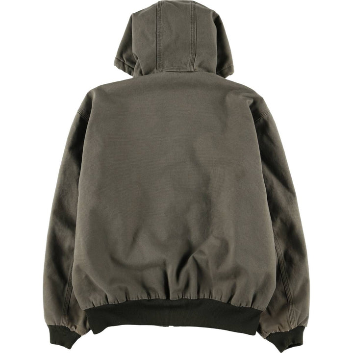 Carhartt Active Jacket, Padded Duck Full-Zip Hoodie, Men's Size L cotton Khaki type Vintage Second Hand