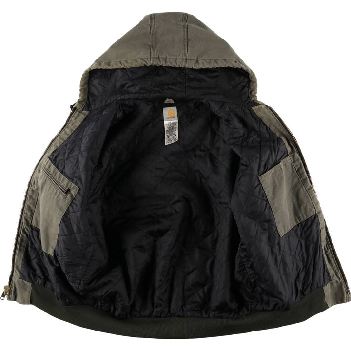 Carhartt Active Jacket, Padded Duck Full-Zip Hoodie, Men's Size L cotton Khaki type Vintage Second Hand