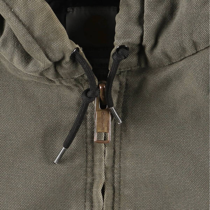 Carhartt Active Jacket, Padded Duck Full-Zip Hoodie, Men's Size L cotton Khaki type Vintage Second Hand