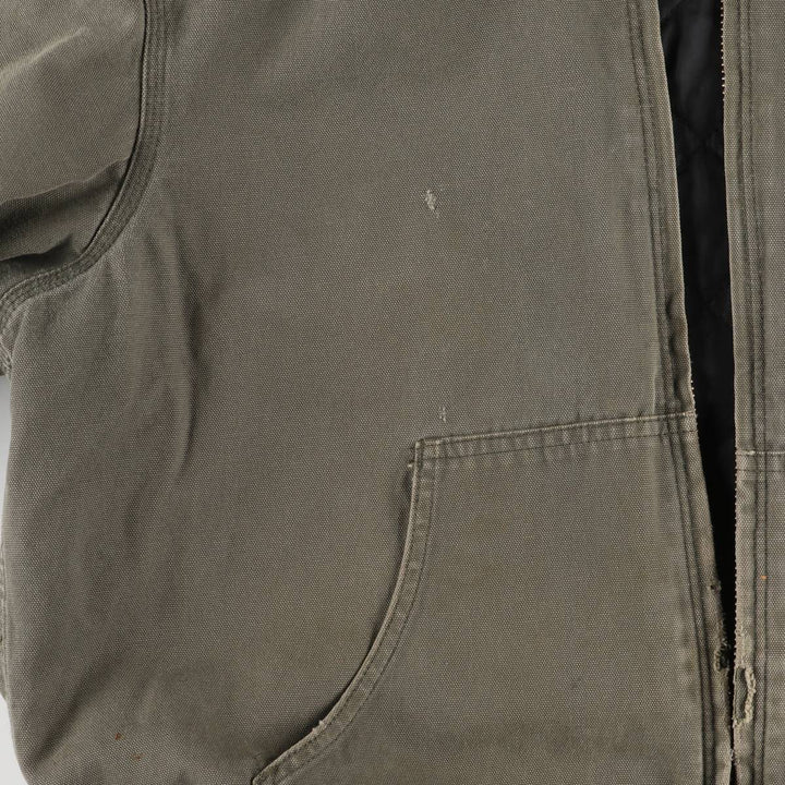 Carhartt Active Jacket, Padded Duck Full-Zip Hoodie, Men's Size L cotton Khaki type Vintage Second Hand