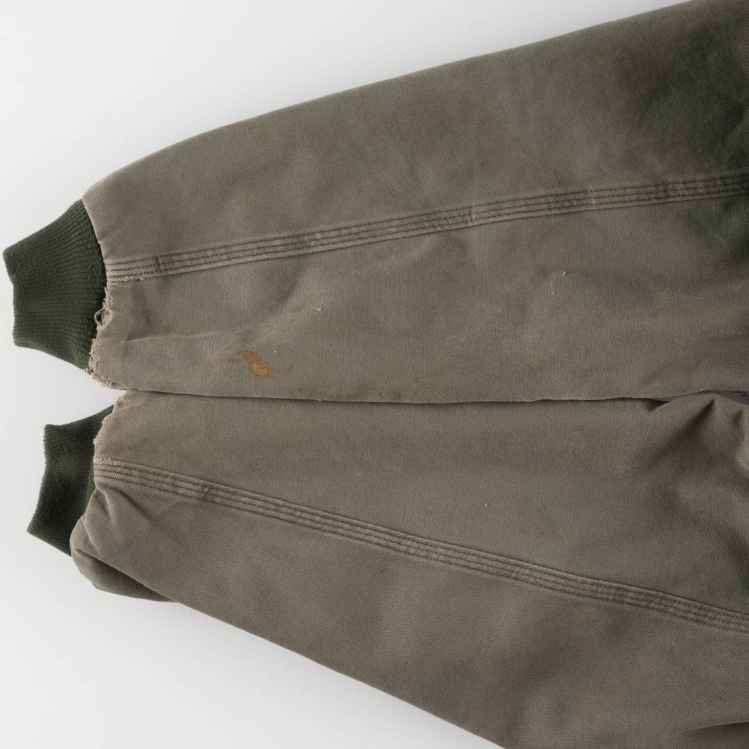 Carhartt Active Jacket, Padded Duck Full-Zip Hoodie, Men's Size L cotton Khaki type Vintage Second Hand