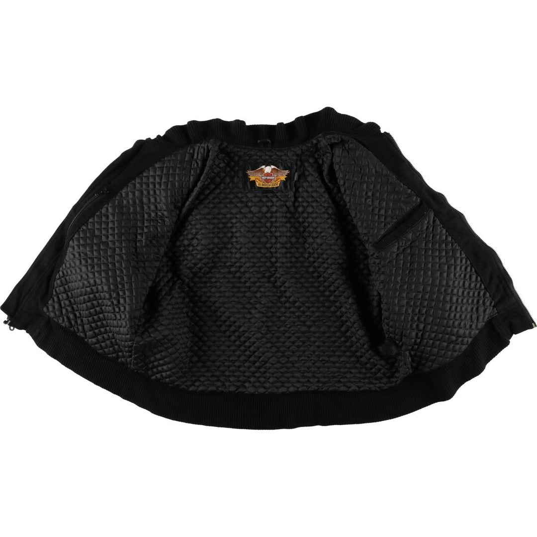 Harley-Davidson Padded Wool Varsity Jacket, Men's Size L Merino wool black type Vintage Second Hand