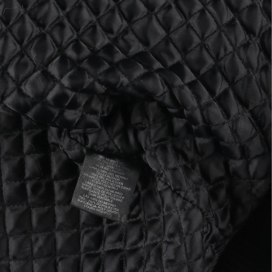 Harley-Davidson Padded Wool Varsity Jacket, Men's Size L Merino wool black type Vintage Second Hand