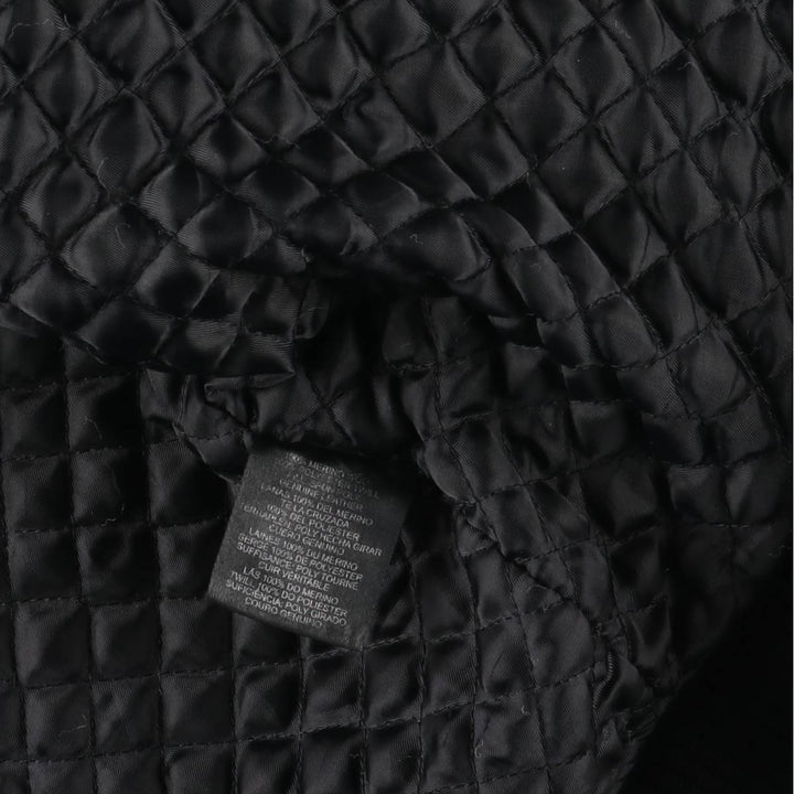 Harley-Davidson Padded Wool Varsity Jacket, Men's Size L Merino wool black type Vintage Second Hand