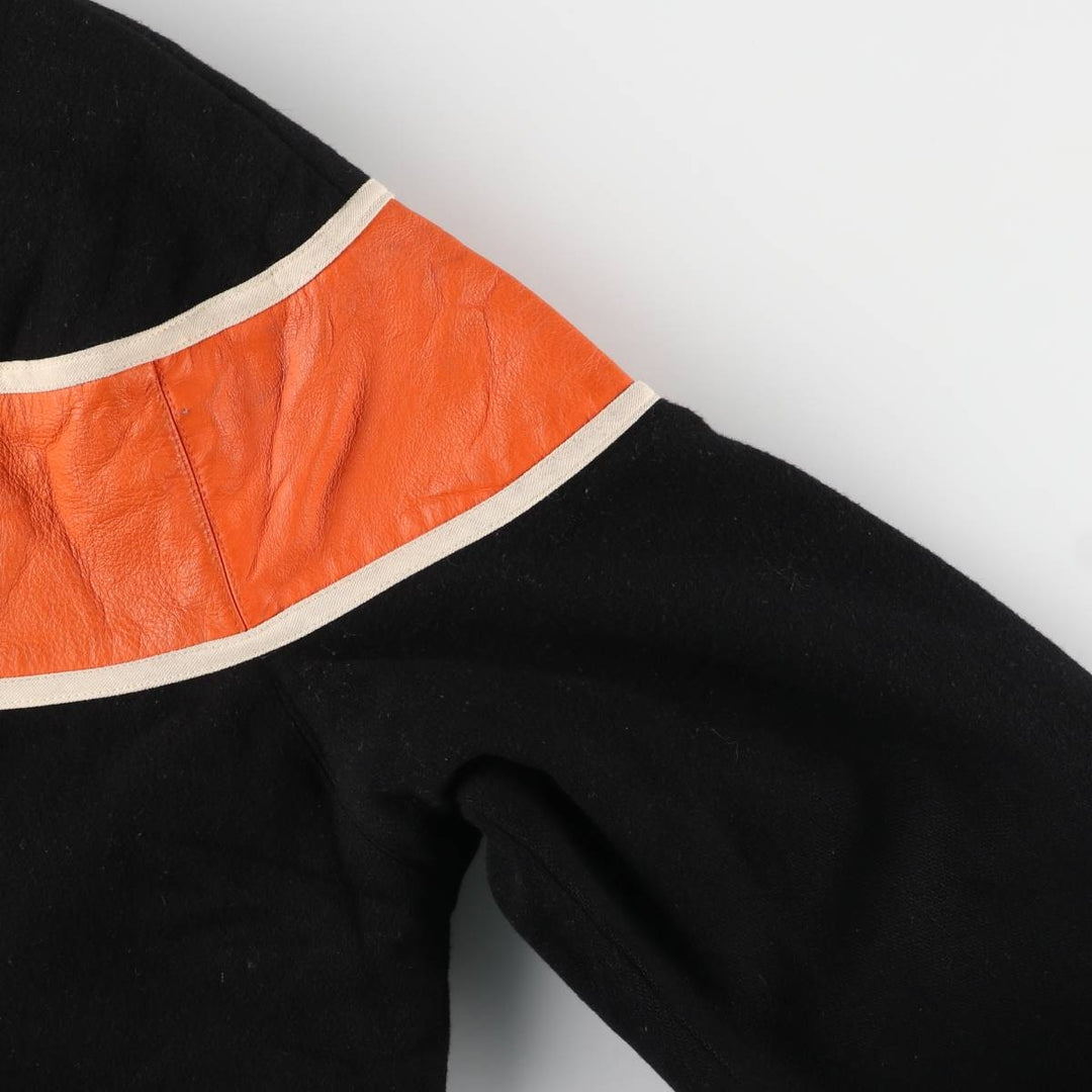 Harley-Davidson Padded Wool Varsity Jacket, Men's Size L Merino wool black type Vintage Second Hand