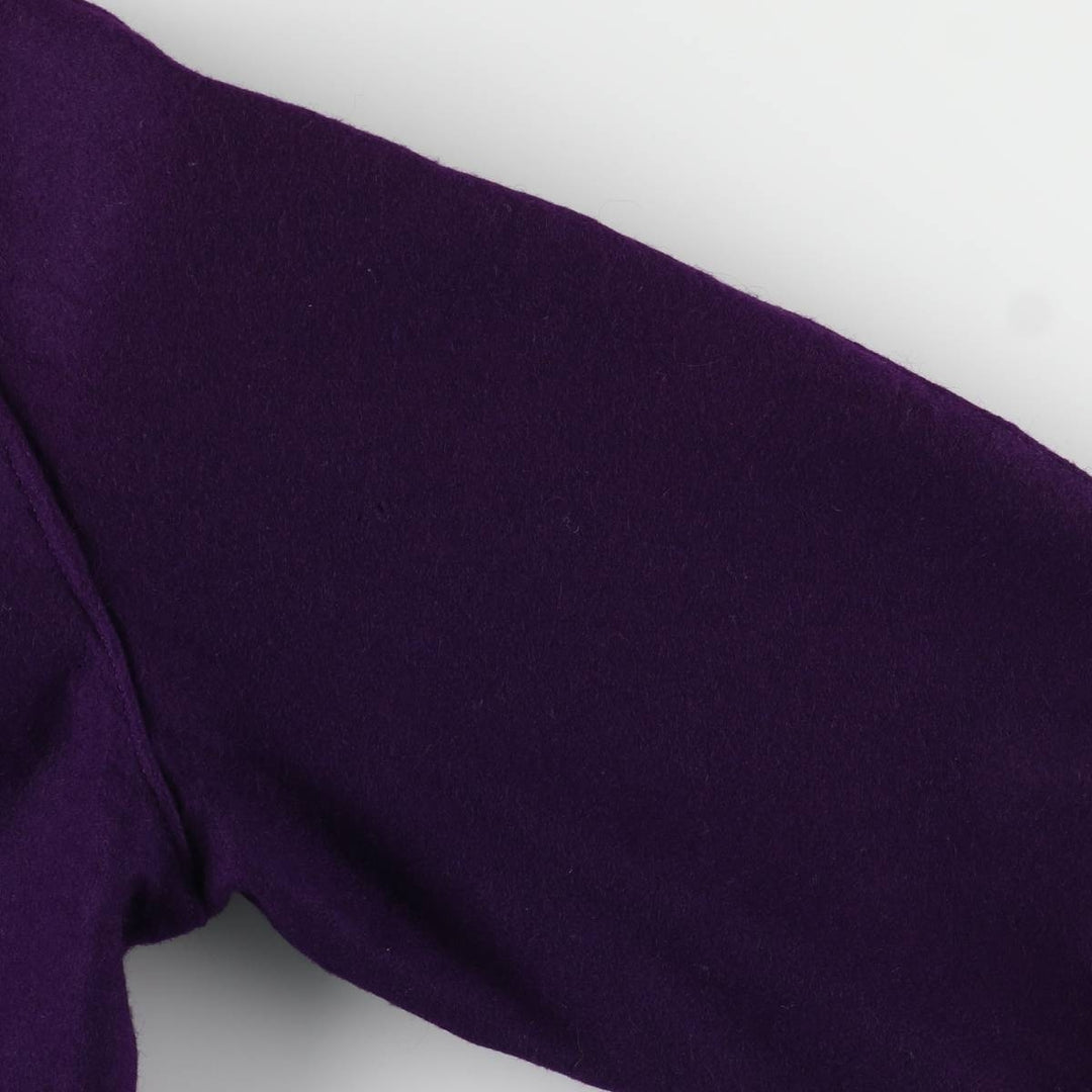 90'S DeLONG Wool Varsity Jacket, Award Jacket, Made in USA, Men's XL, Vintage Recycled wool purple type Vintage Second Hand