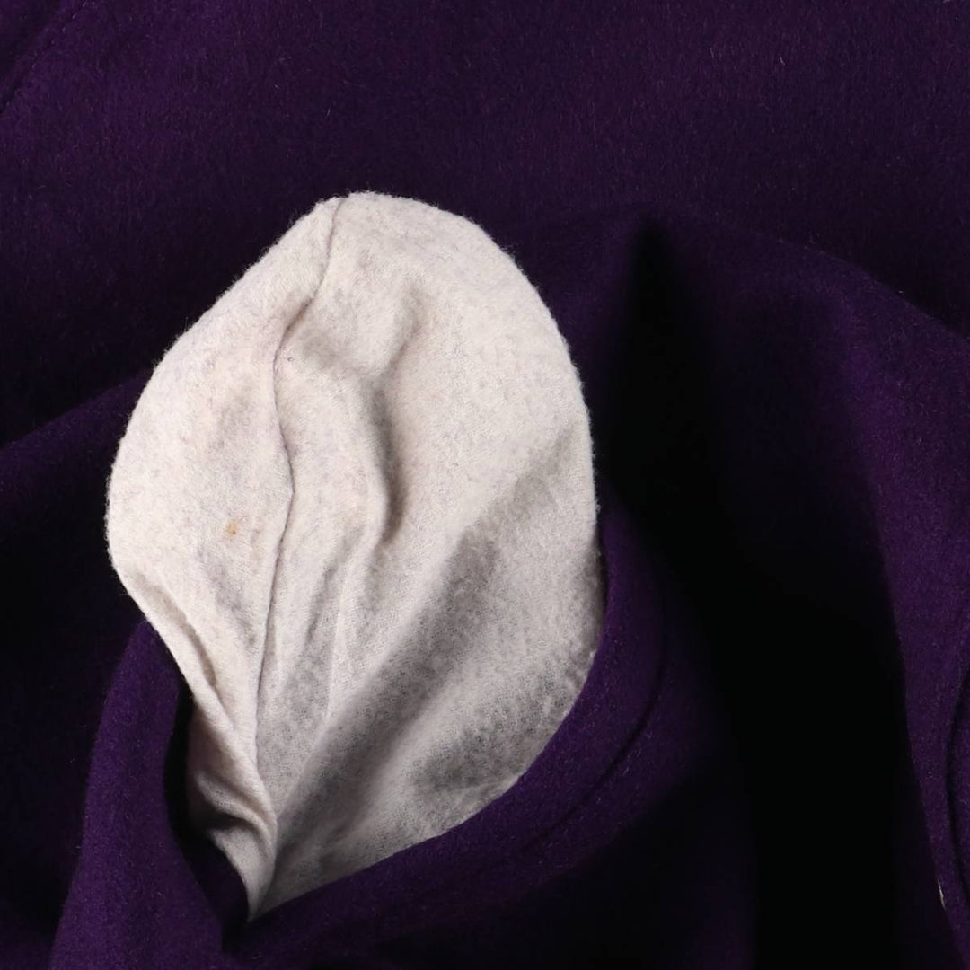 90'S DeLONG Wool Varsity Jacket, Award Jacket, Made in USA, Men's XL, Vintage Recycled wool purple type Vintage Second Hand