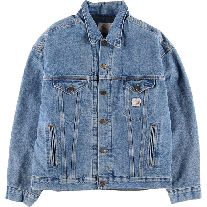 Vintage 80s-90'S Carhartt denim jacket, size L, men's cotton blue type Vintage Second Hand