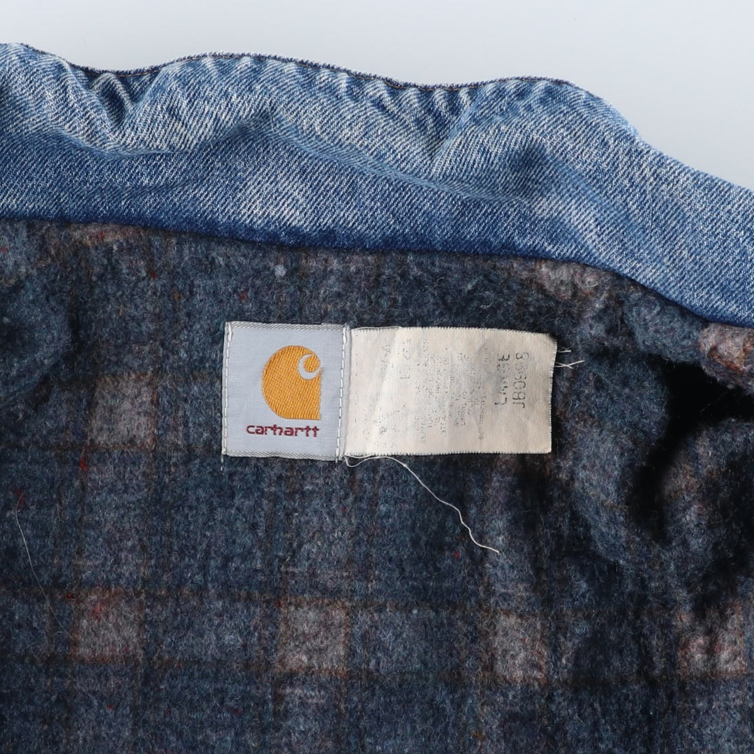 Vintage 80s-90'S Carhartt denim jacket, size L, men's cotton blue type Vintage Second Hand