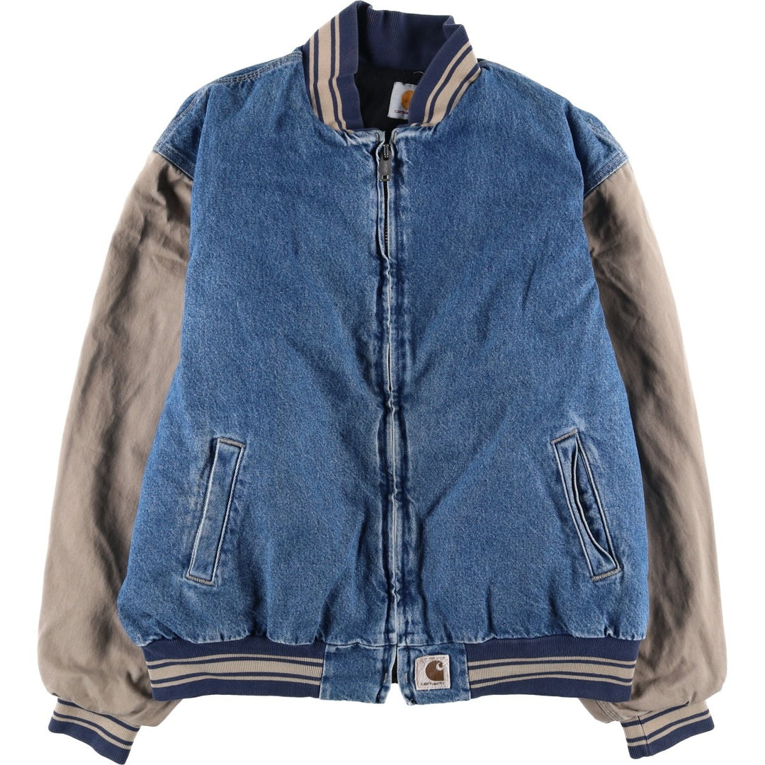 Vintage 80s-90'S Carhartt padded denim jacket, made in the USA, men's size XXL cotton blue type Vintage Second Hand