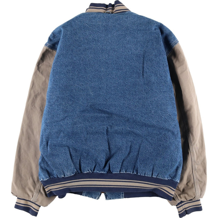 Vintage 80s-90'S Carhartt padded denim jacket, made in the USA, men's size XXL cotton blue type Vintage Second Hand