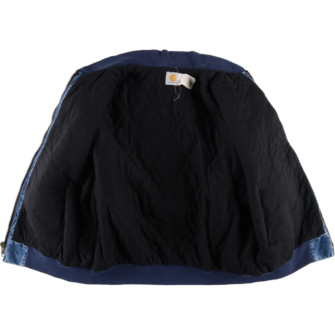 Vintage 80s-90'S Carhartt padded denim jacket, made in the USA, men's size XXL cotton blue type Vintage Second Hand