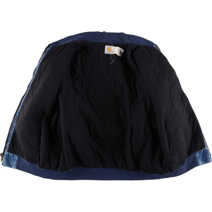 Vintage 80s-90'S Carhartt padded denim jacket, made in the USA, men's size XXL cotton blue type Vintage Second Hand