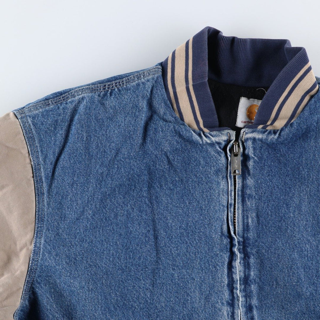 Vintage 80s-90'S Carhartt padded denim jacket, made in the USA, men's size XXL cotton blue type Vintage Second Hand