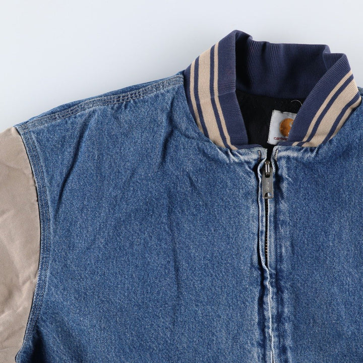 Vintage 80s-90'S Carhartt padded denim jacket, made in the USA, men's size XXL cotton blue type Vintage Second Hand