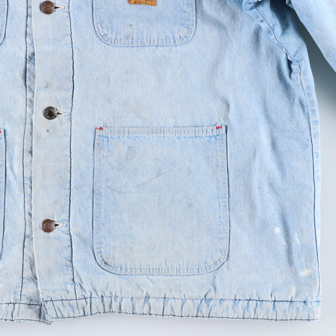 70s~80'S Wrangler BIG BEN denim coveralls made in USA, men's size L, vintage unclear blue type Vintage Second Hand