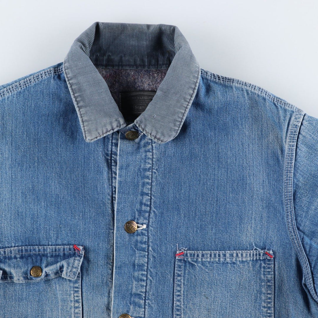 Vintage 1970s-1980'S Sears Work 'n Leisure denim coveralls, men's size L unclear blue type Vintage Second Hand