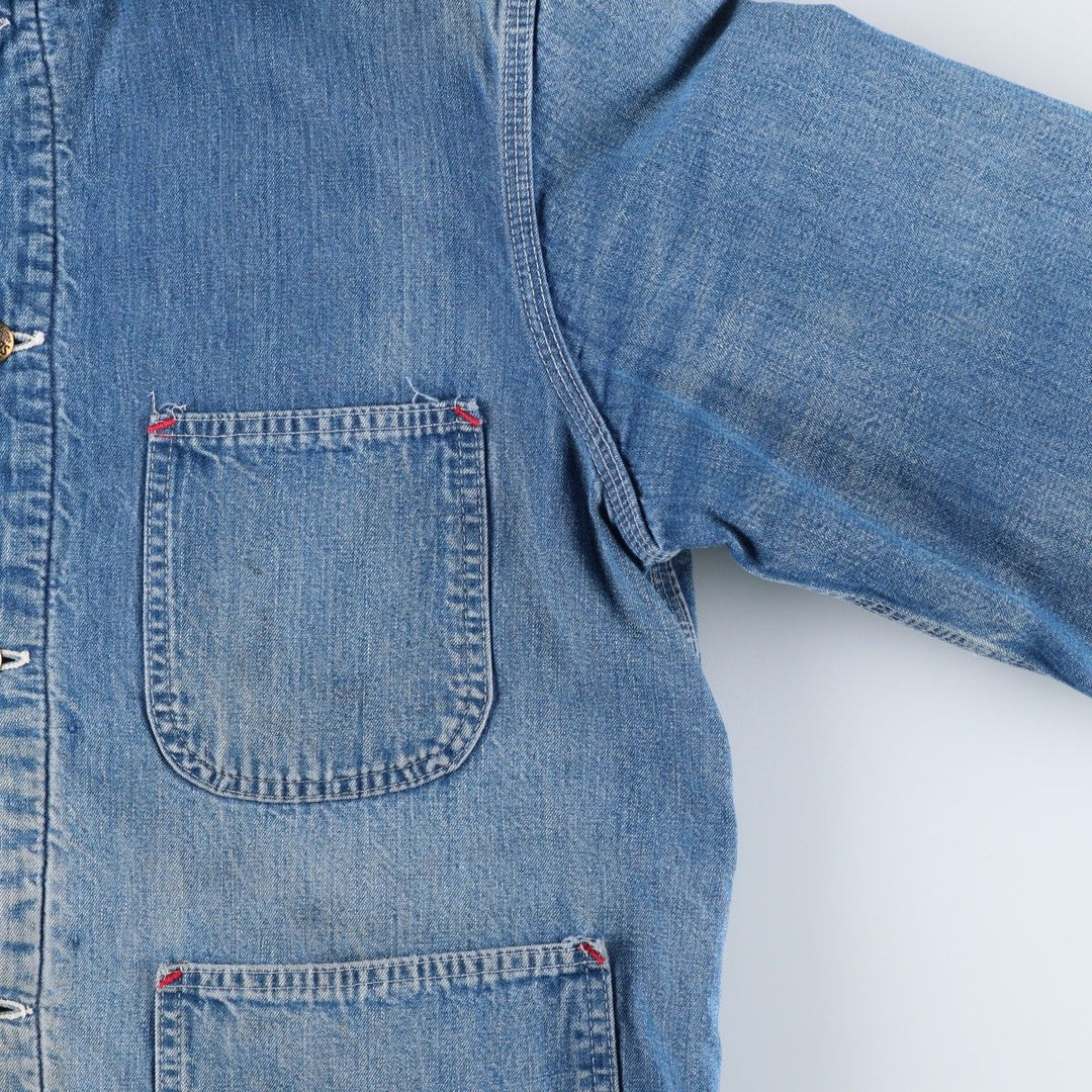 Vintage 1970s-1980'S Sears Work 'n Leisure denim coveralls, men's size L unclear blue type Vintage Second Hand