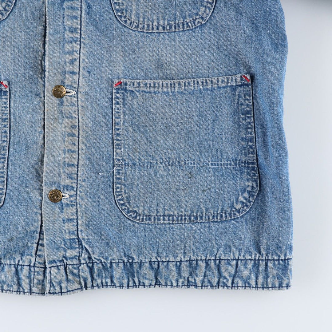 Vintage 1970s-1980'S Sears Work 'n Leisure denim coveralls, men's size L unclear blue type Vintage Second Hand