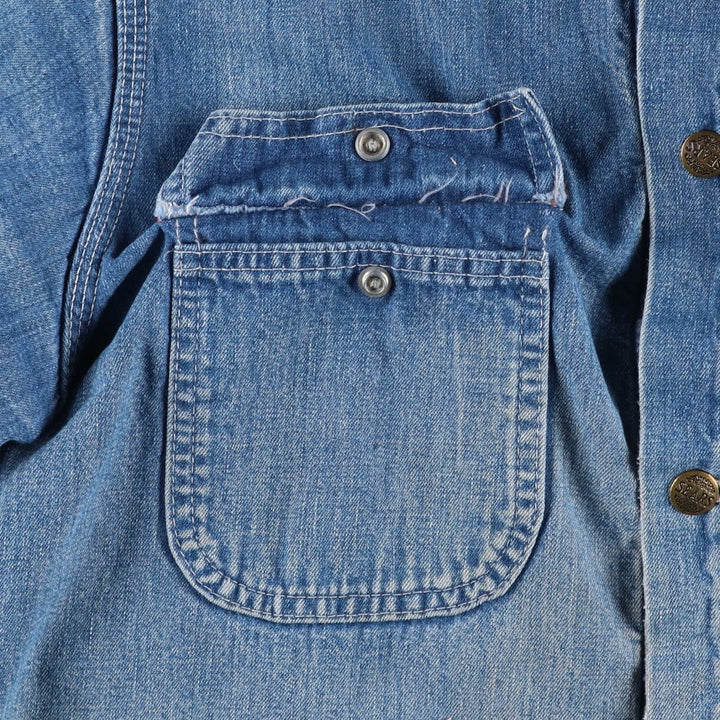 Vintage 1970s-1980'S Sears Work 'n Leisure denim coveralls, men's size L unclear blue type Vintage Second Hand