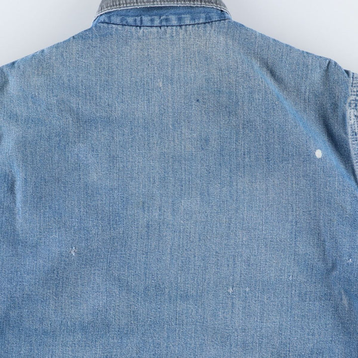 Vintage 1970s-1980'S Sears Work 'n Leisure denim coveralls, men's size L unclear blue type Vintage Second Hand