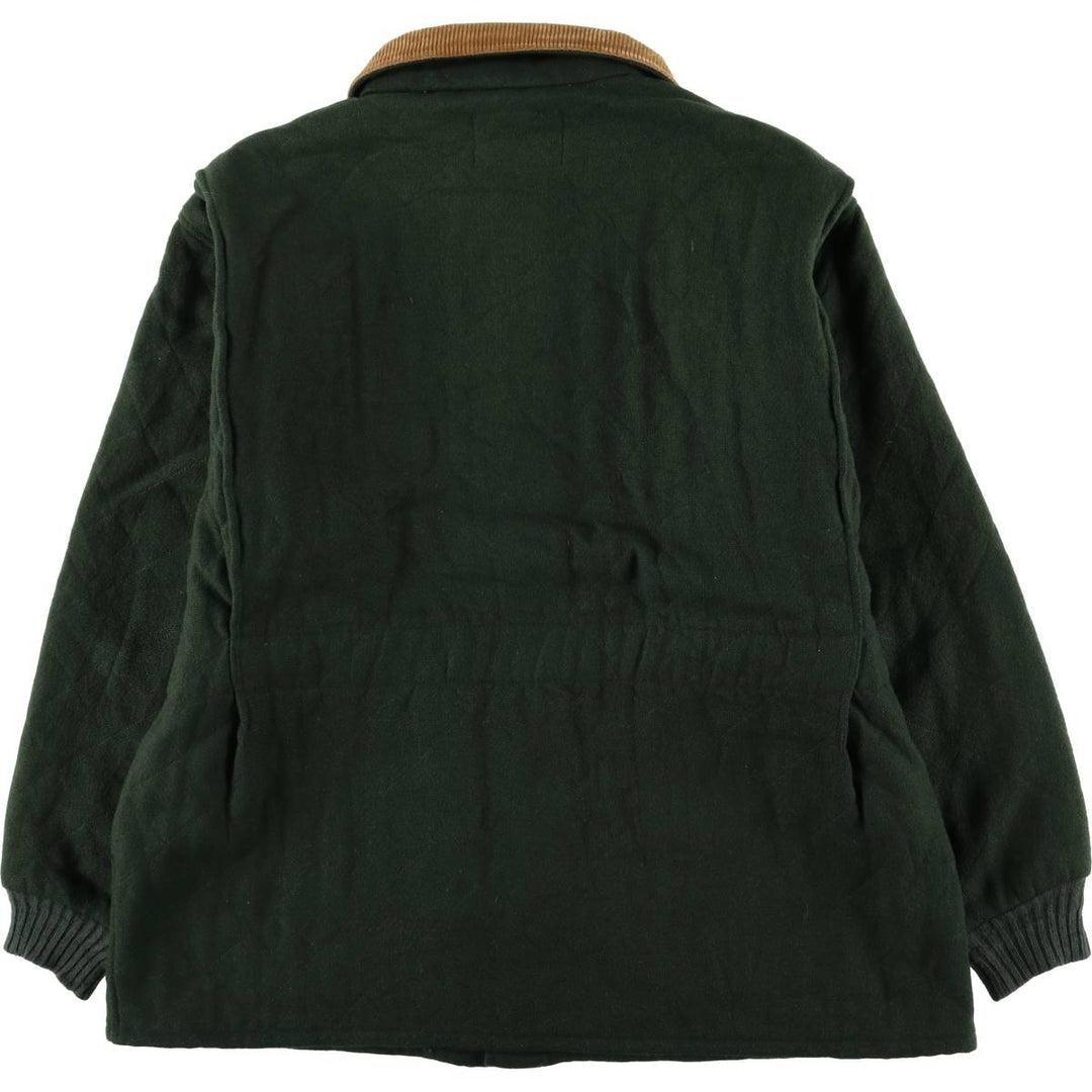 Vintage 80s-90'S WOOLRICH padded wool hunting jacket, made in the USA, men's size XL wool green type Vintage Second Hand