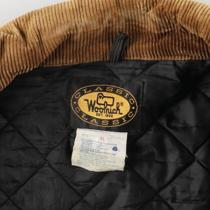 Vintage 80s-90'S WOOLRICH padded wool hunting jacket, made in the USA, men's size XL wool green type Vintage Second Hand