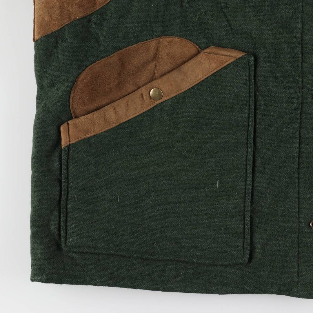 Vintage 80s-90'S WOOLRICH padded wool hunting jacket, made in the USA, men's size XL wool green type Vintage Second Hand