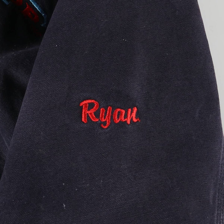 2000'S Carhartt Active Jacket, Padded Duck Full Zip Hoodie, Men's Size XL cotton navy blue type Vintage Second Hand