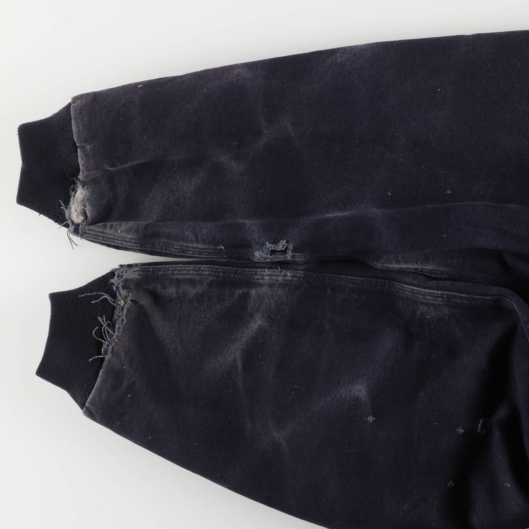 2000'S Carhartt Active Jacket, Padded Duck Full Zip Hoodie, Men's Size XL cotton navy blue type Vintage Second Hand