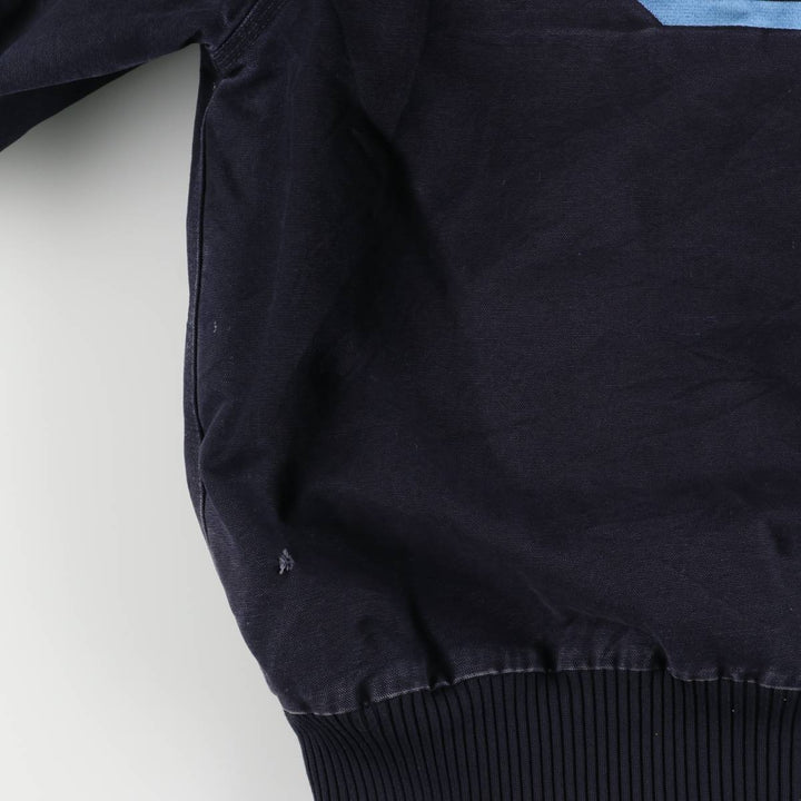 2000'S Carhartt Active Jacket, Padded Duck Full Zip Hoodie, Men's Size XL cotton navy blue type Vintage Second Hand