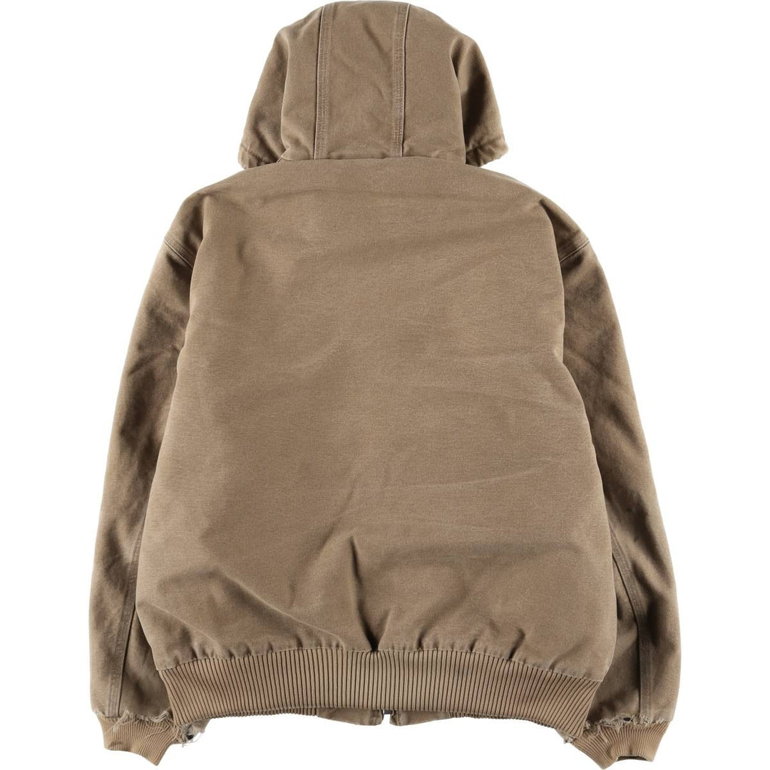 Carhartt Active Jacket, Padded Duck Full-Zip Hoodie, Men's Size L cotton Beige type Vintage Second Hand
