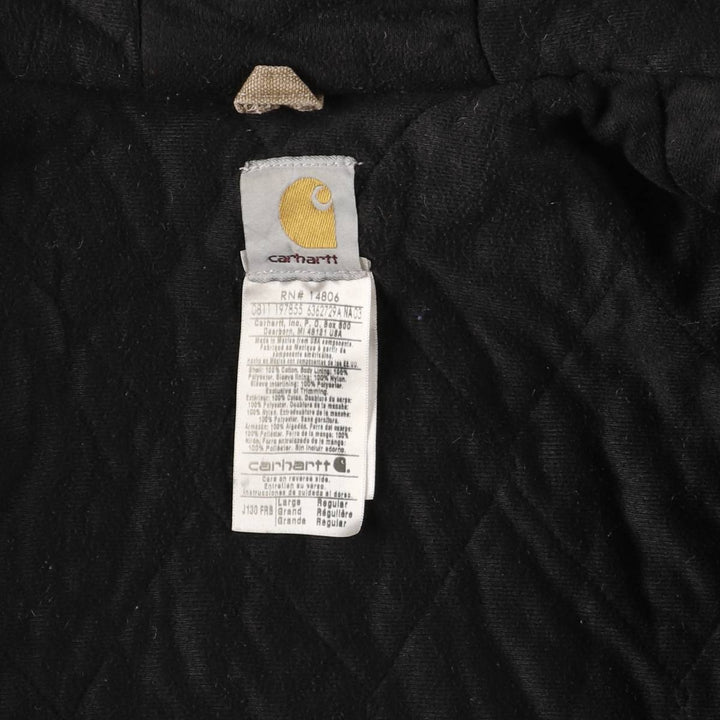 Carhartt Active Jacket, Padded Duck Full-Zip Hoodie, Men's Size L cotton Beige type Vintage Second Hand